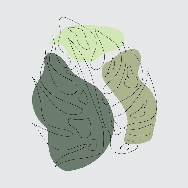 Vetor leaf lines logo design background icons obra obra obra cores pastel