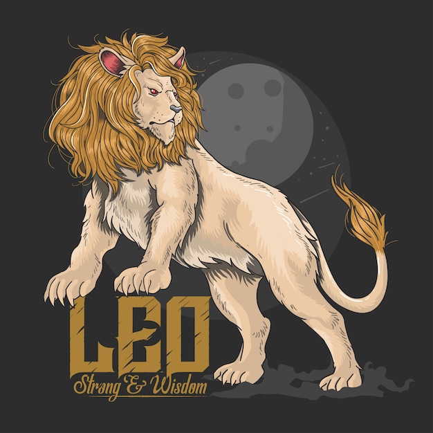 Leão leo forte e sabedoria