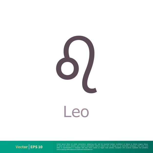 Vetor leão signo do zodíaco ícone vector logotipo modelo ilustração design vetor eps 10