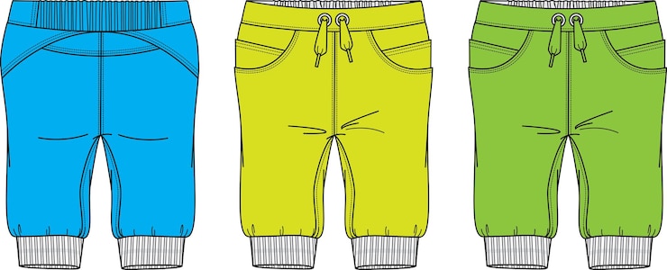 Vetor leggings mc g frente e costas modelo de ilustração vetorial de desenho técnico plano