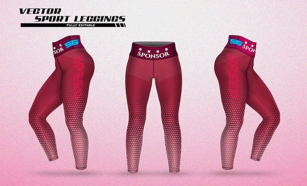 Leggings vetoriais grátis ilustração de moda de treinamento