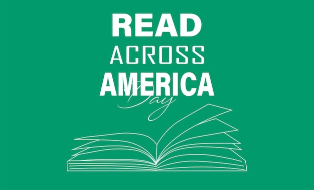 Leia o conceito do across america day. modelo para plano de fundo, banner, cartão, pôster com inscrição de texto