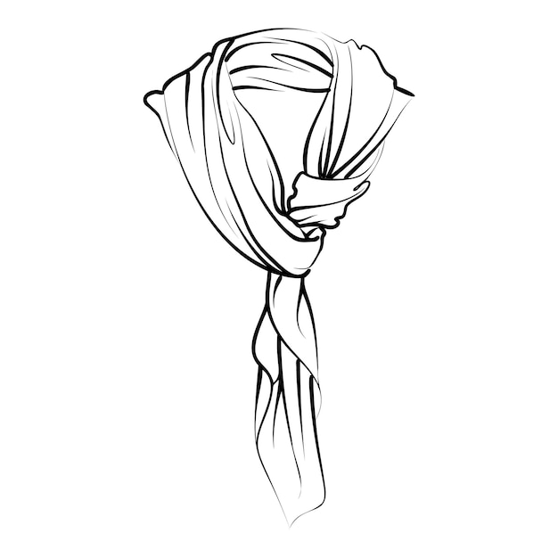 Lenço preto com desenho