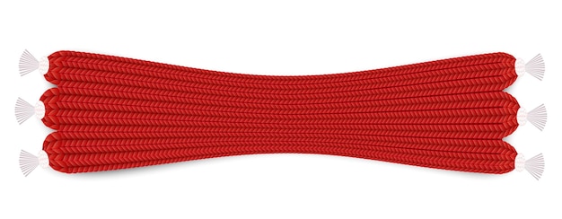 Lenço vermelho em tricô