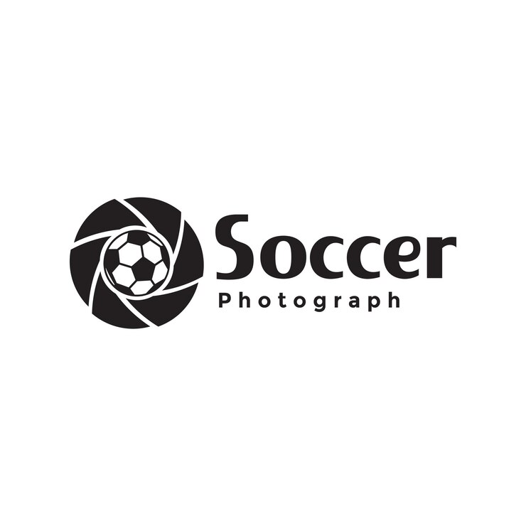 Vetor lente do obturador da câmera com símbolo do logotipo da bola ícone vector design gráfico ilustração ideia criativa