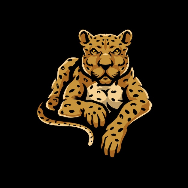 Vetor leopard mascot logo sport.