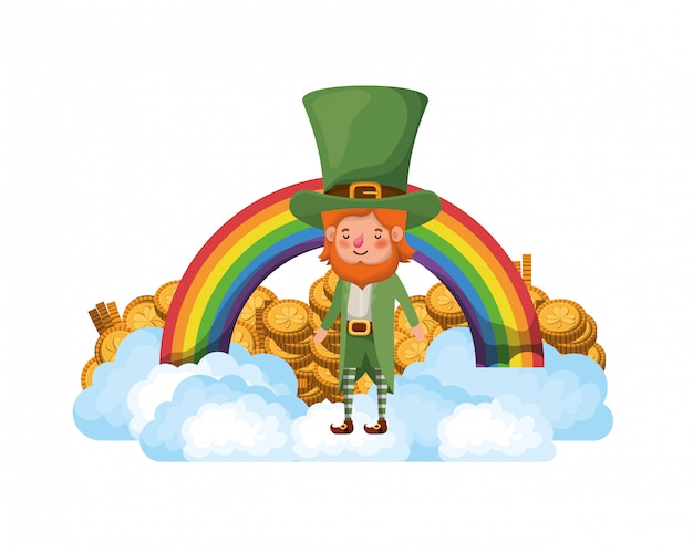 Leprechaun com o personagem de avatar de arco-íris