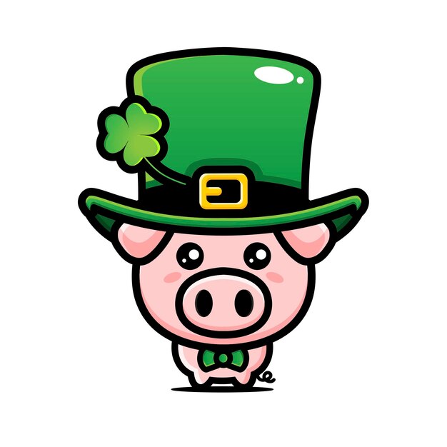 Leprechaun do porco do dia de são patrício