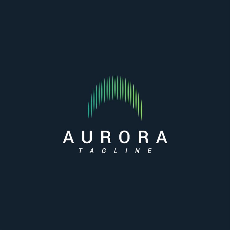 Letra A linha arte equalizador de cor verde logotipo de negócios