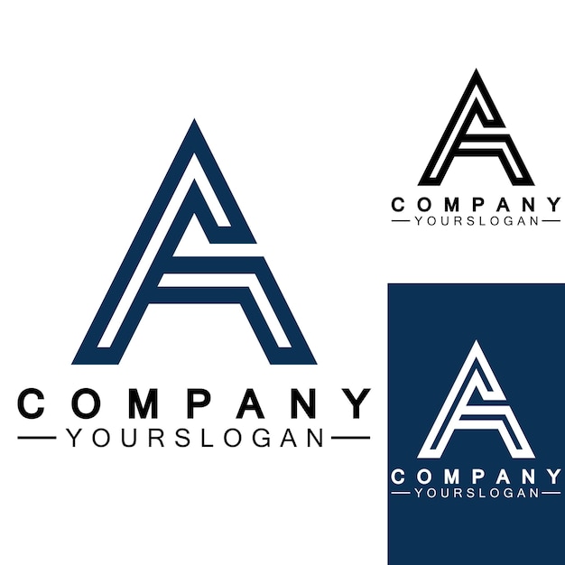 Letra a monograma logo design identidade de marca logos designs modelo de ilustração vetorial