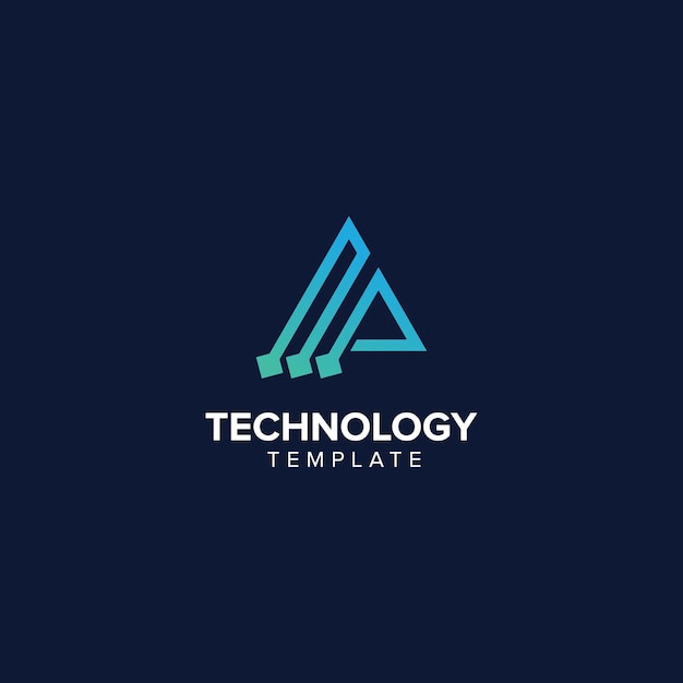 Letra A Tecnologia Logotipo Design Elemento de pixel