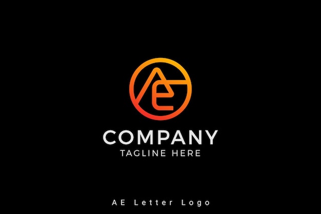 Letra ae logo design vector