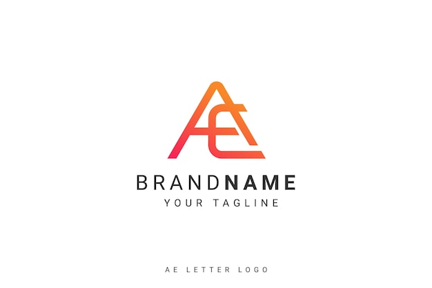 Letra ae logo design vector