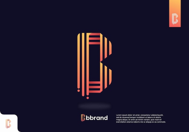 Letra b ícone do logotipo design elementos do modelo