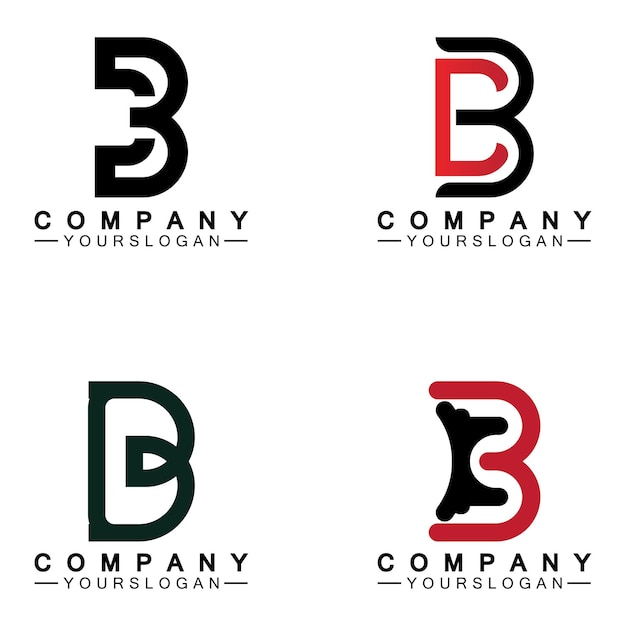 Letra b logotipo vetor letra b logotipo comercialmoderno exclusivo design de logotipo b criativo ícone mínimo de vetor baseado inicial b