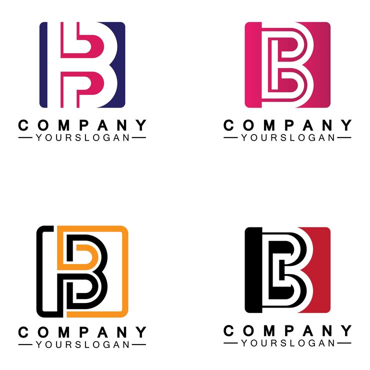 Vetor letra b logotipo vetor letra b logotipo comercialmoderno exclusivo design de logotipo b criativo ícone mínimo de vetor baseado inicial b