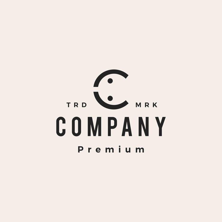 Vetor letra c pessoas equipe família hipster logotipo vintage ícone ilustração em vetor