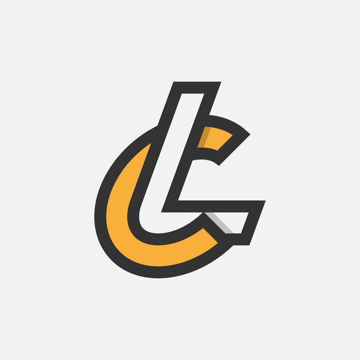 Vetor letra cl ou lc logo monograma letra c do logotipo com elemento de modelo de design de combinação l