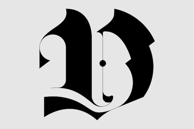 Letra d monograma bonito elegante logotipo