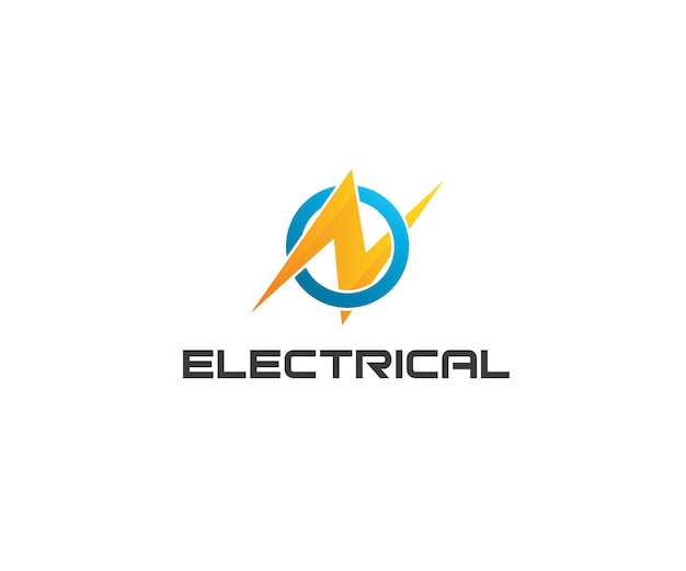 Letra da energia elétrica n logotipo