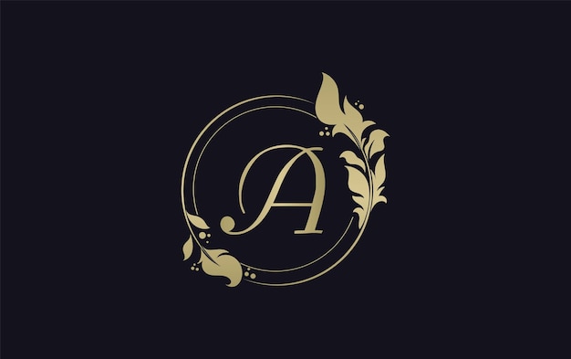 Letra de luxo Um símbolo de beleza vetorial de logotipo