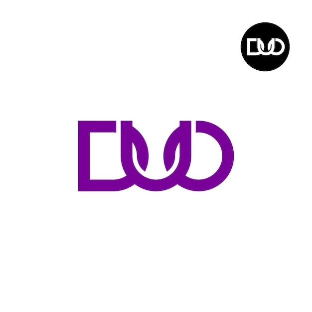 Vetor letra duo monograma logo design