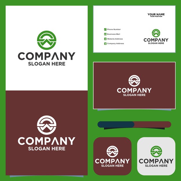 Letra E Contorno Logotipo Moderno da Empresa