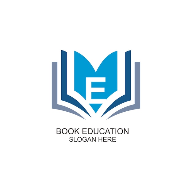 Letra e do logotipo da book education