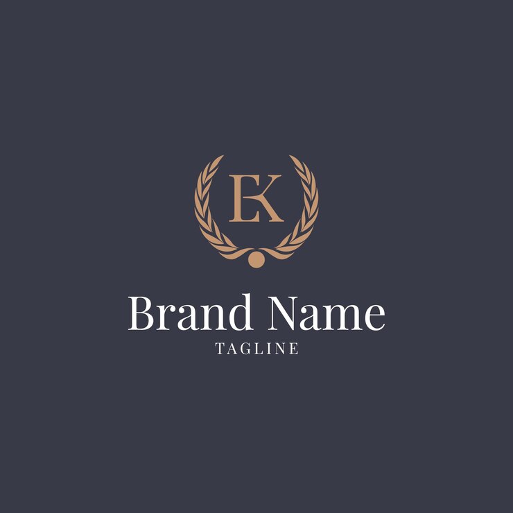 Vetor letra ek trigo logotipo luxo old navy dourado