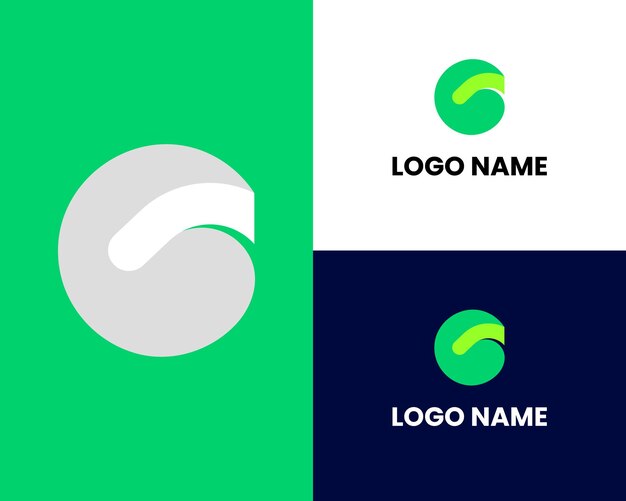 Letra g e vá, og modelo de vetor de design de logotipo moderno