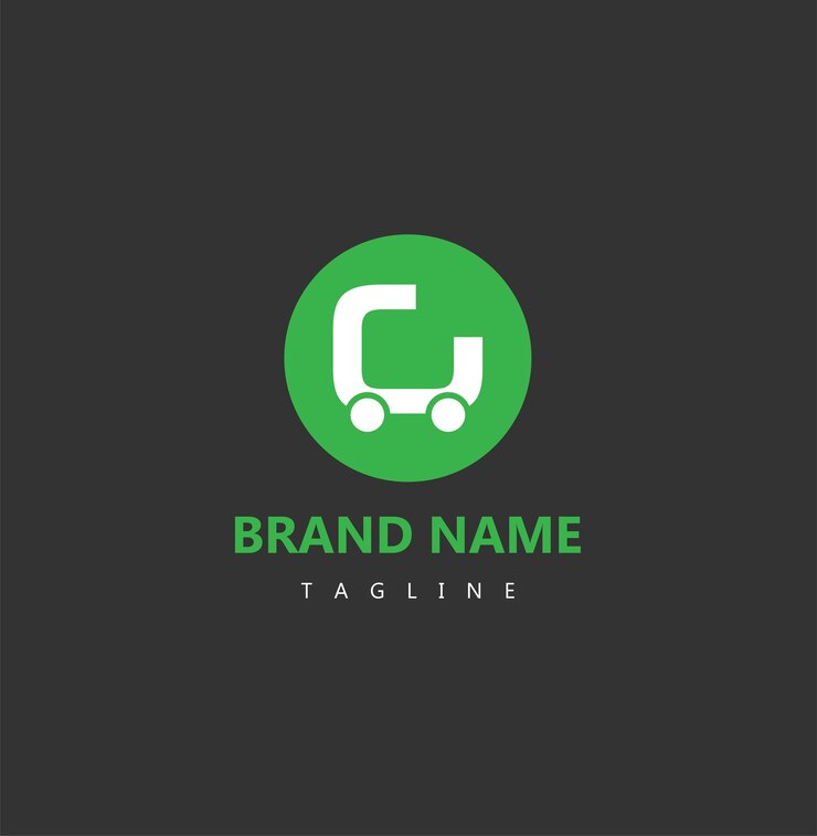 Vetor letra g logotipo do carrinho de compras ícone da loja de carrinho rápido