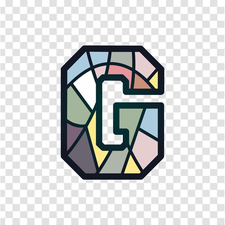 Vetor letra g logotipo geométrico colorido abstrato