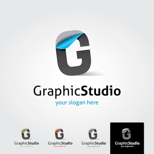Letra G Modelo de design de logotipo de forma moderna