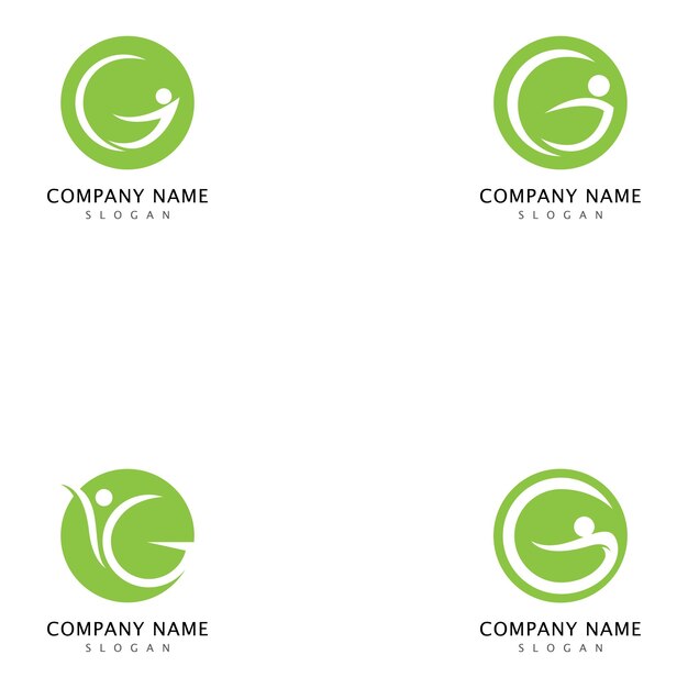 Vetor letra g pessoas modelo de logotipo ícone símbolo