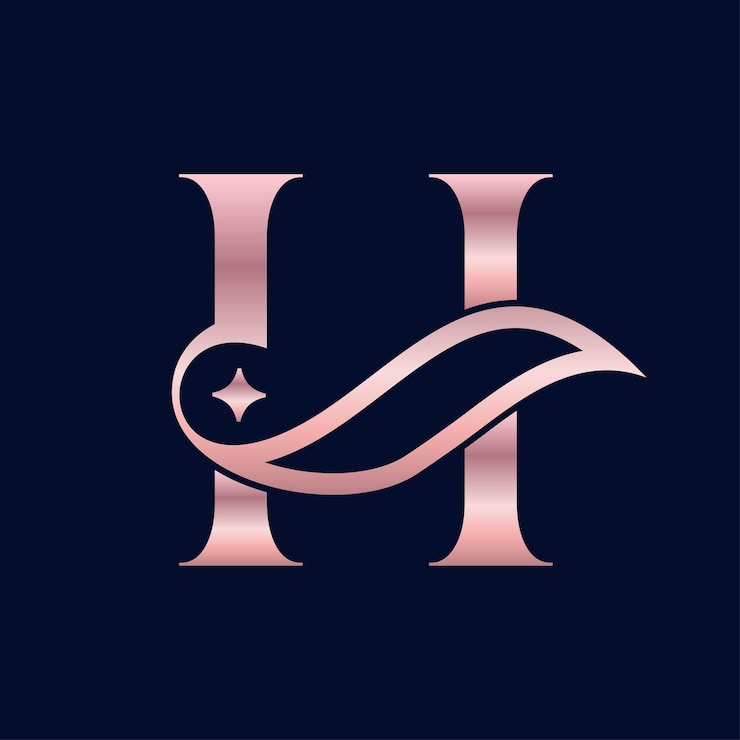 Vetor letra h da marca de logotipo de beleza cosmética