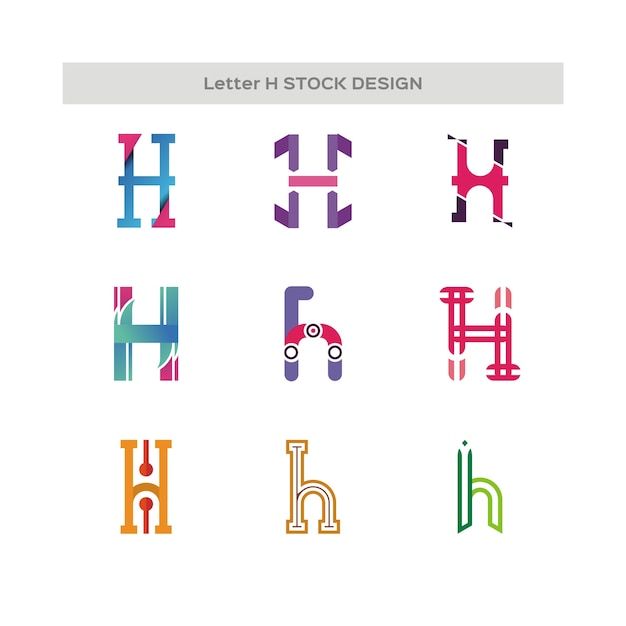 Vetor letra h stock design logo