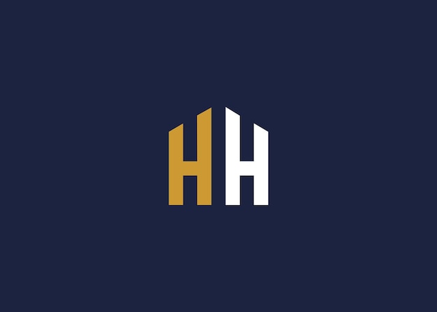 Vetor letra hh com logotipo da casa design de ícone modelo de design vetorial inspiração