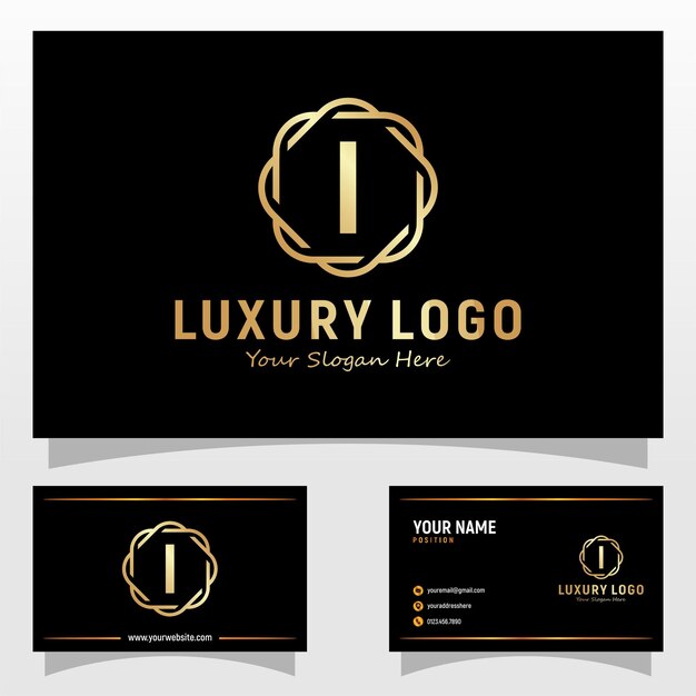 Letra i ilustração em vetor modelo de design de logotipo elegante