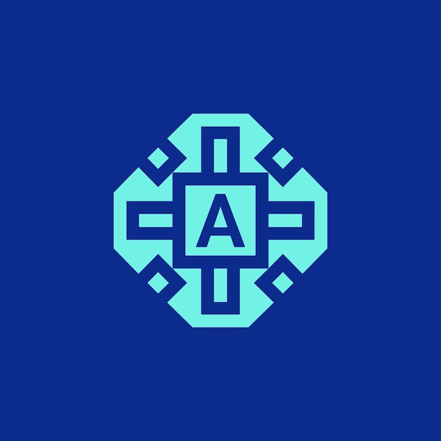 Vetor letra inicial a logotipo ornamental emblema de quadro moderno
