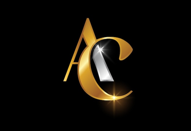 Letra inicial AC Logo Design Vector Template Símbolo do alfabeto gráfico para negócios corporativos