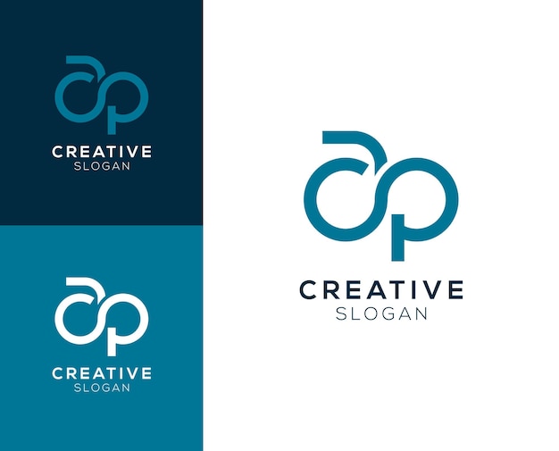 Letra inicial AP Ilustração vetorial do design do logotipo PA