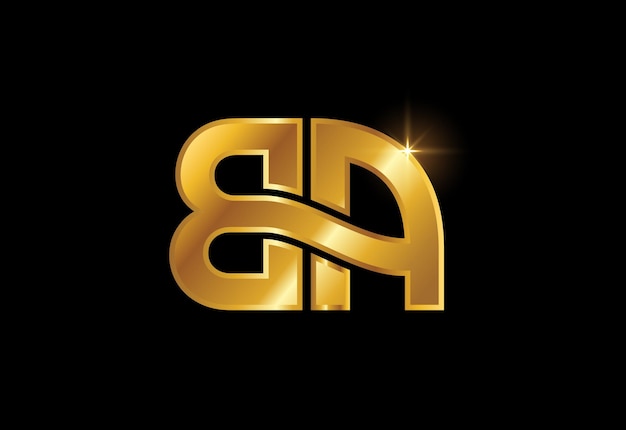 Letra inicial BA Logo Design Vector. Símbolo do alfabeto gráfico para identidade corporativa