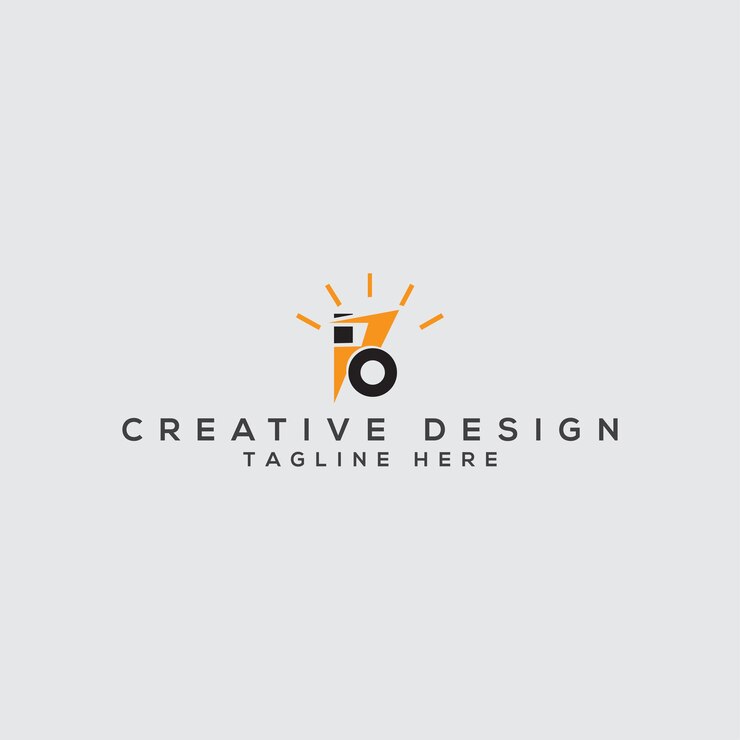 Vetor letra inicial da lâmpada o para o logotipo da ideia brilhante