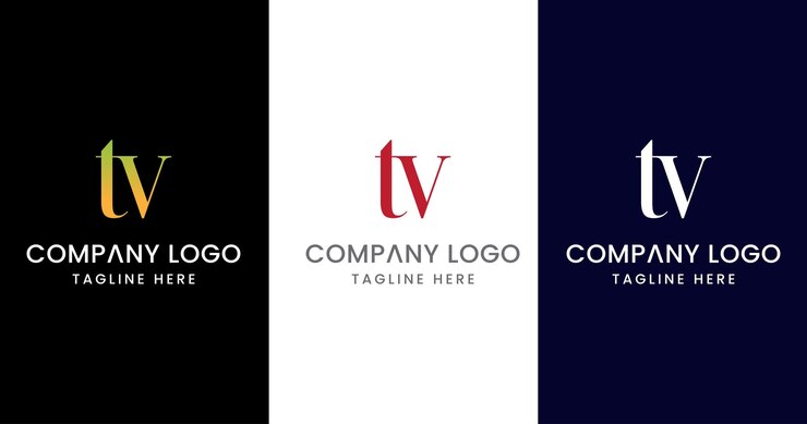 Vetor letra inicial design de logotipo de tv excelente sinal de símbolo moderno criativo