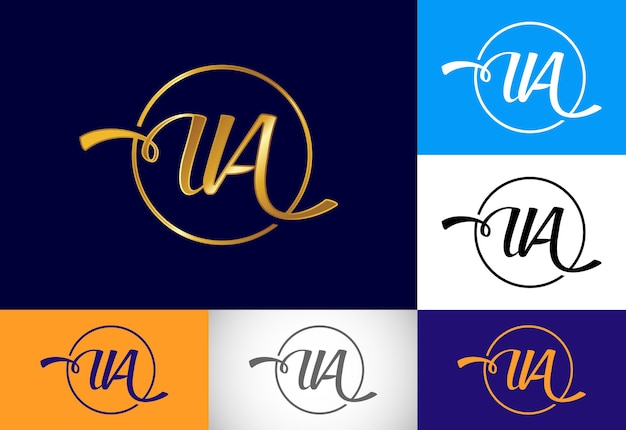 Vetor letra inicial do monograma ua logo design gráfico vetorial alfabeto símbolo para negócios corporativos