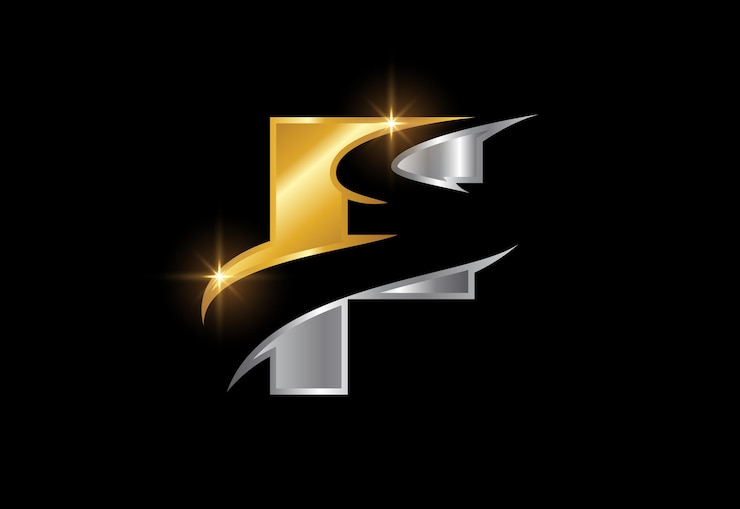 Vetor letra inicial f com backspace s ou caminho modelo de vetor de design de logotipo símbolo do alfabeto gráfico