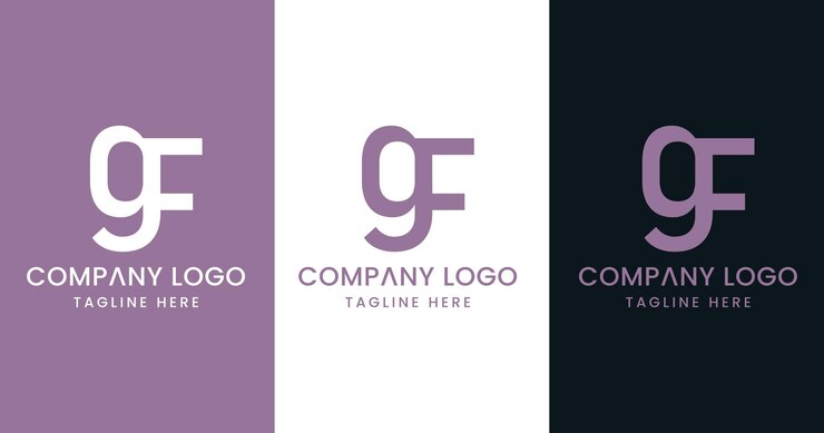Letra inicial GF Logo Design Excelente sinal de símbolo moderno criativo