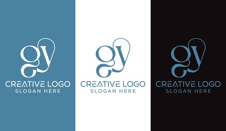 Vetor letra inicial gy logo design monograma criativo moderno sinal símbolo ícone
