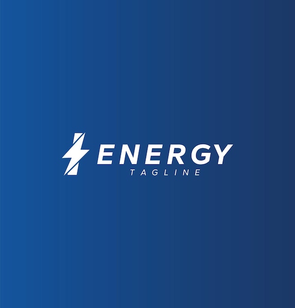 Letra inicial i design de logotipo de energia com ícone de vetor de raio