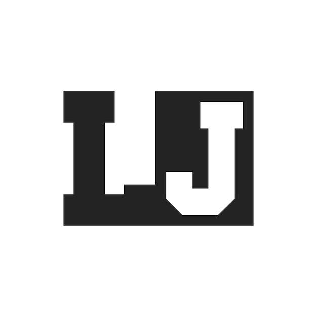 Letra inicial LJ Logo Design Template LJ Logo